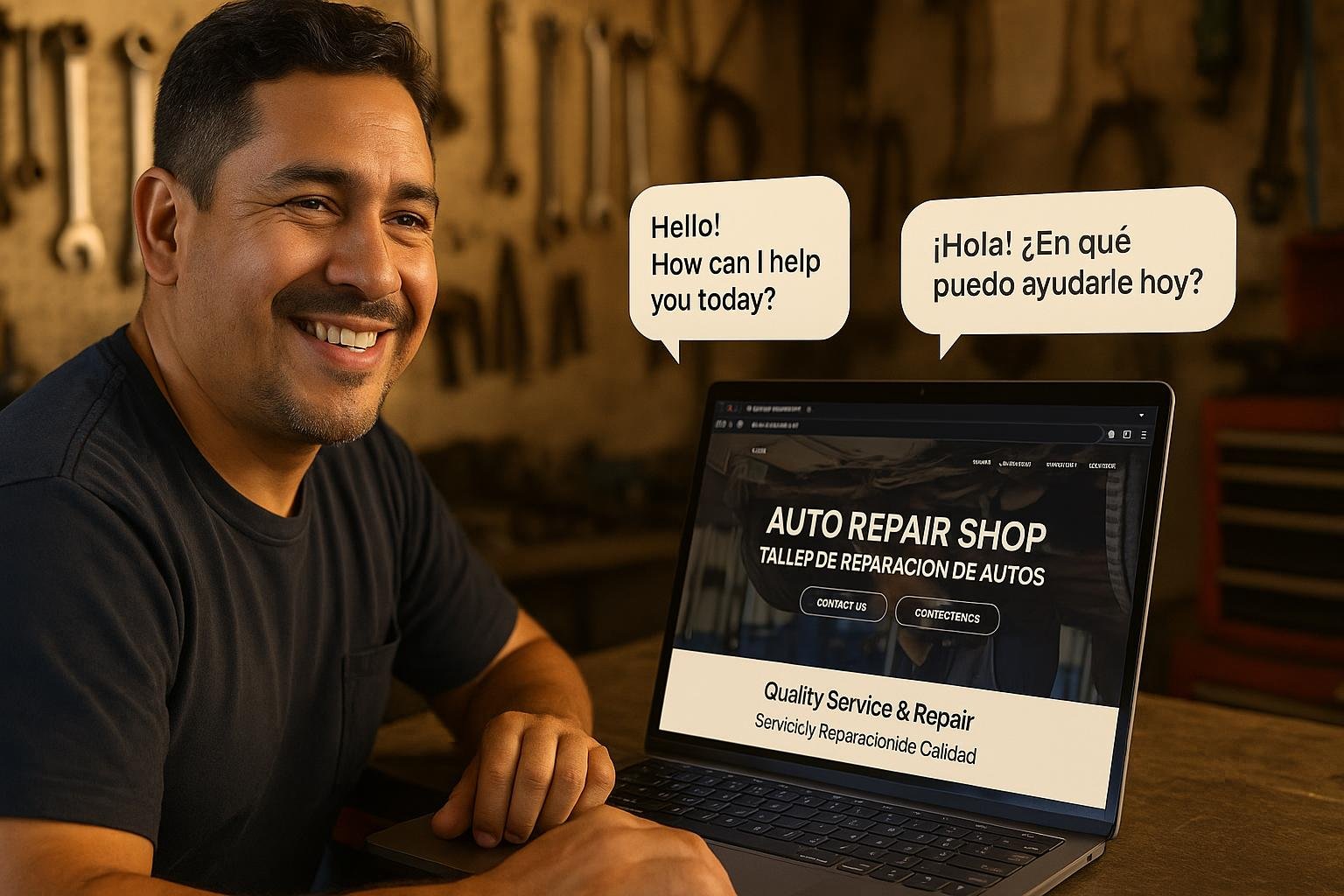 AI-powered bilingual website for Spanish-speaking Texas business owner